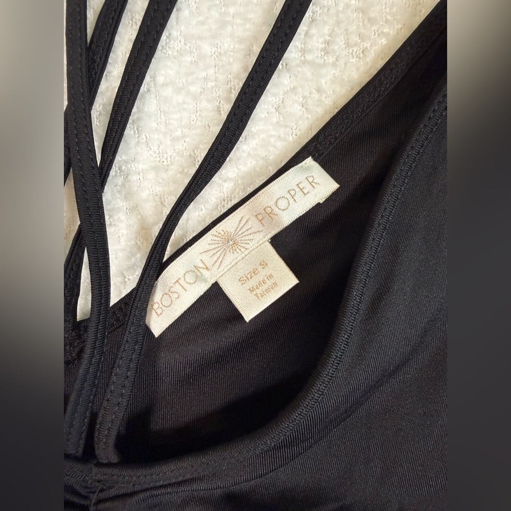 Boston proper black womens strappy top size small - Picture 4 of 6